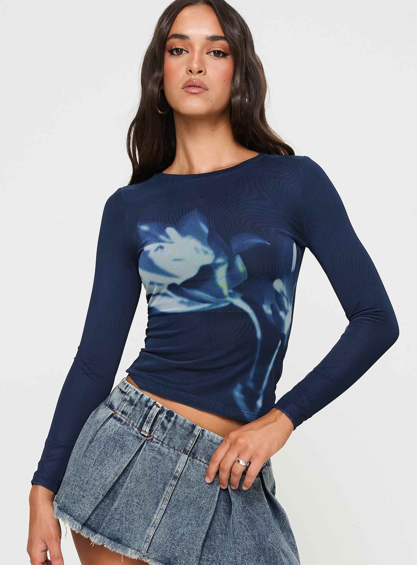 Top Iria Azul Marino Velnora