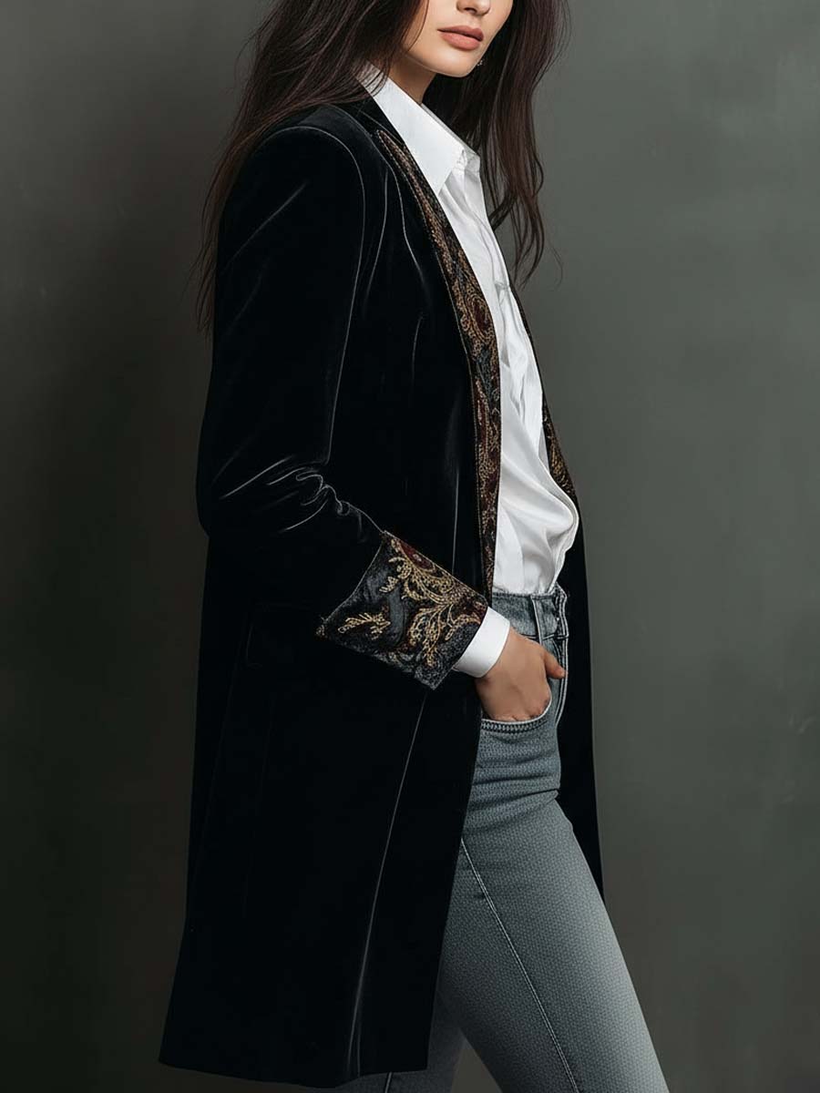 Blazer Barroco Vittoria - Negro