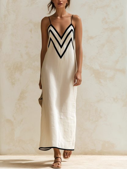Marisa | Vestido Largo Chevron