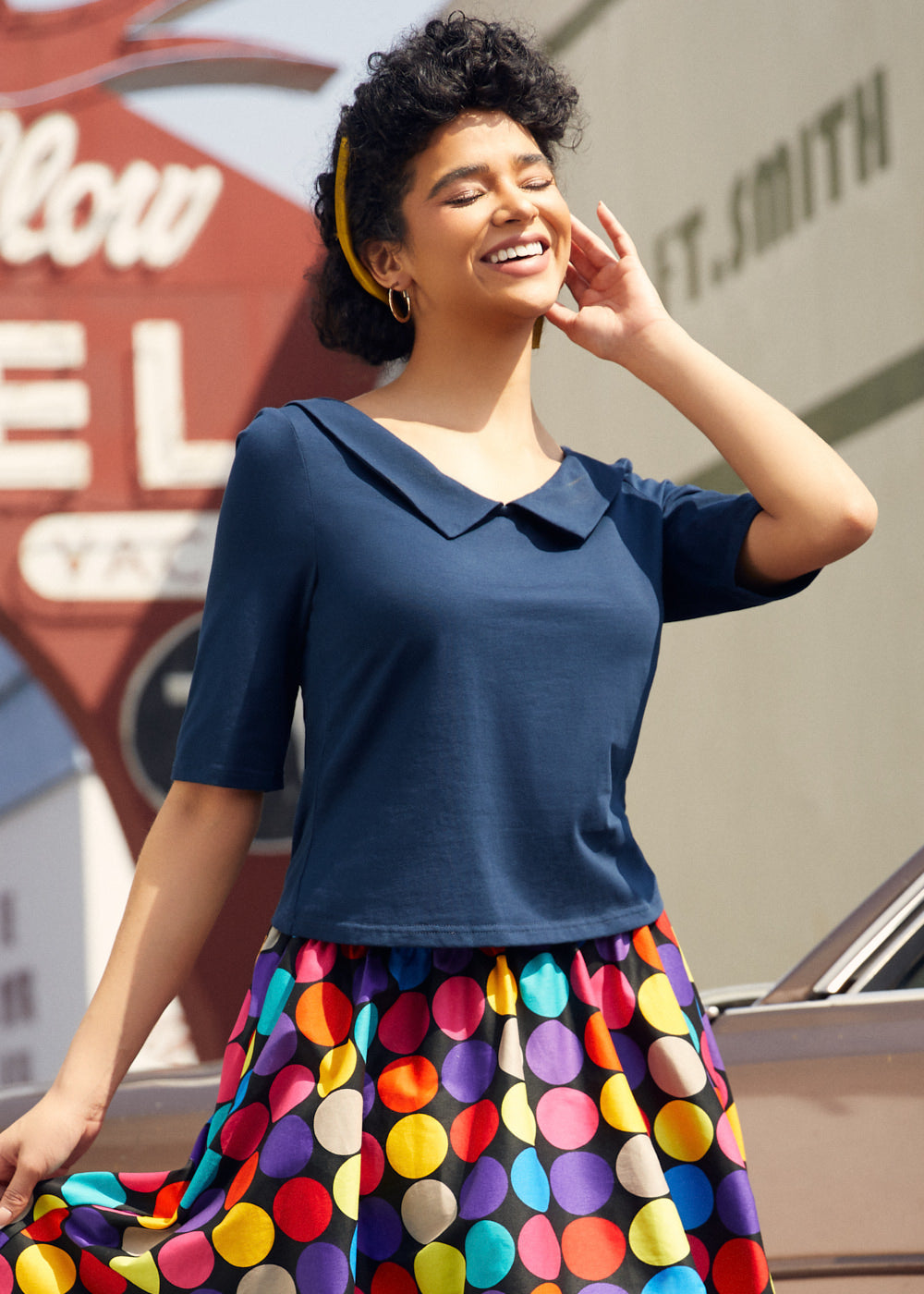 Camiseta con Cuello Divertidamente Formal