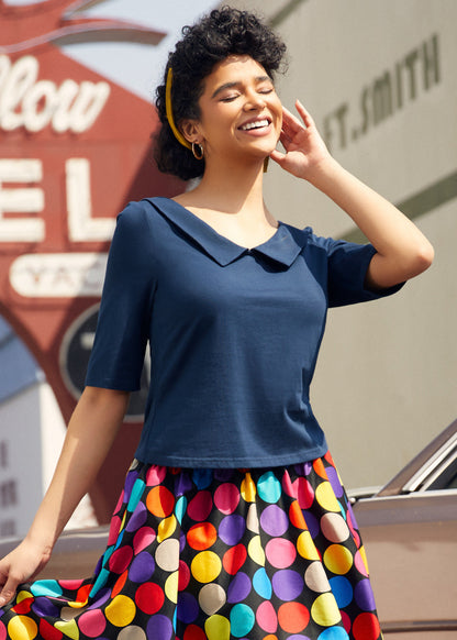 Camiseta con Cuello Divertidamente Formal