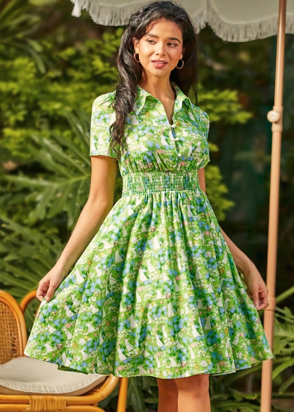 Vestido Evasé Poder de Giro
