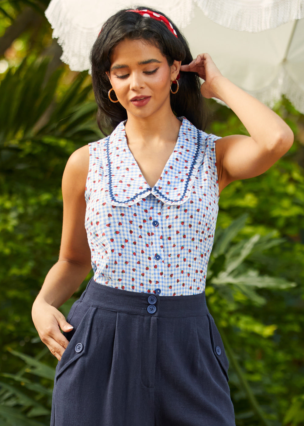 Blusa Rock con Ribete Ondulado