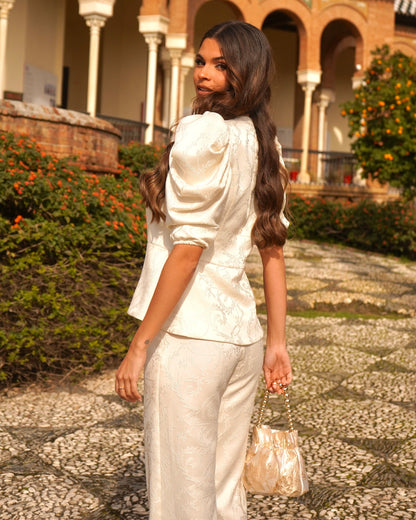 Valentina | Conjunto Jacquard Crudo