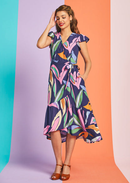 Vestido Cruzado Brisa de Pinceladas