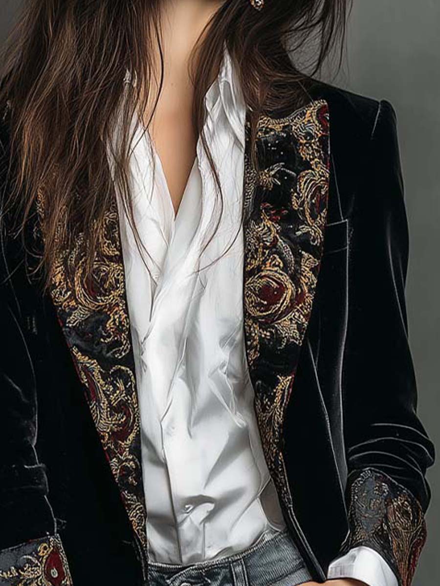 Blazer Barroco Vittoria - Negro