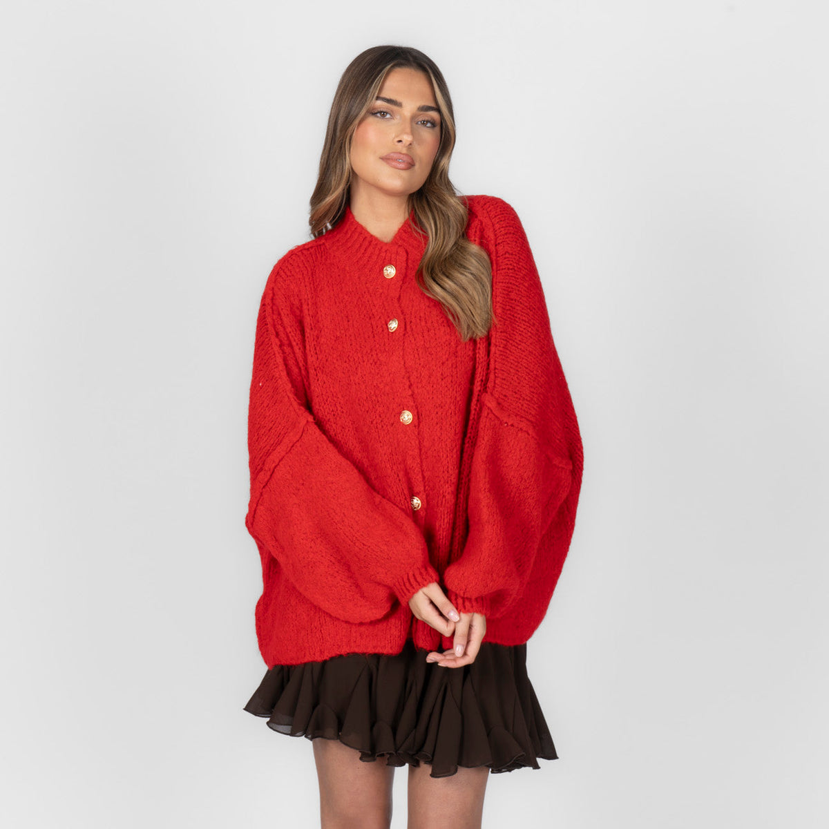 Cárdigan Oversize Amalia - Rojo