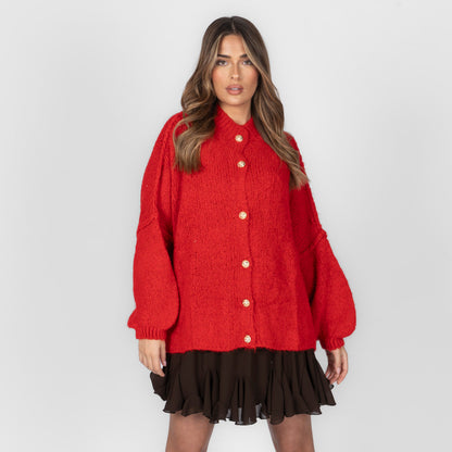 Cárdigan Oversize Amalia - Rojo