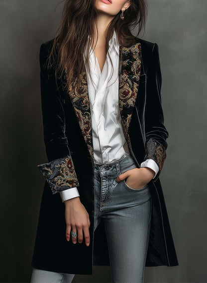 Blazer Barroco Vittoria - Negro
