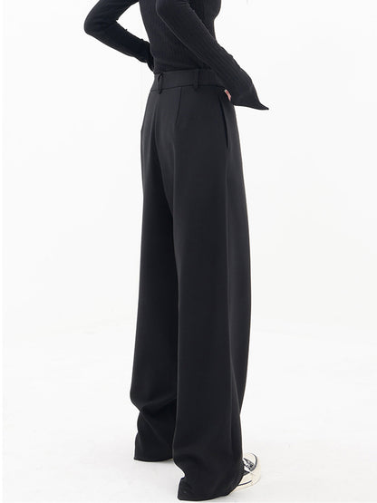 Pantalón Sastre Arlet negro de pernera ancha - vista trasera
