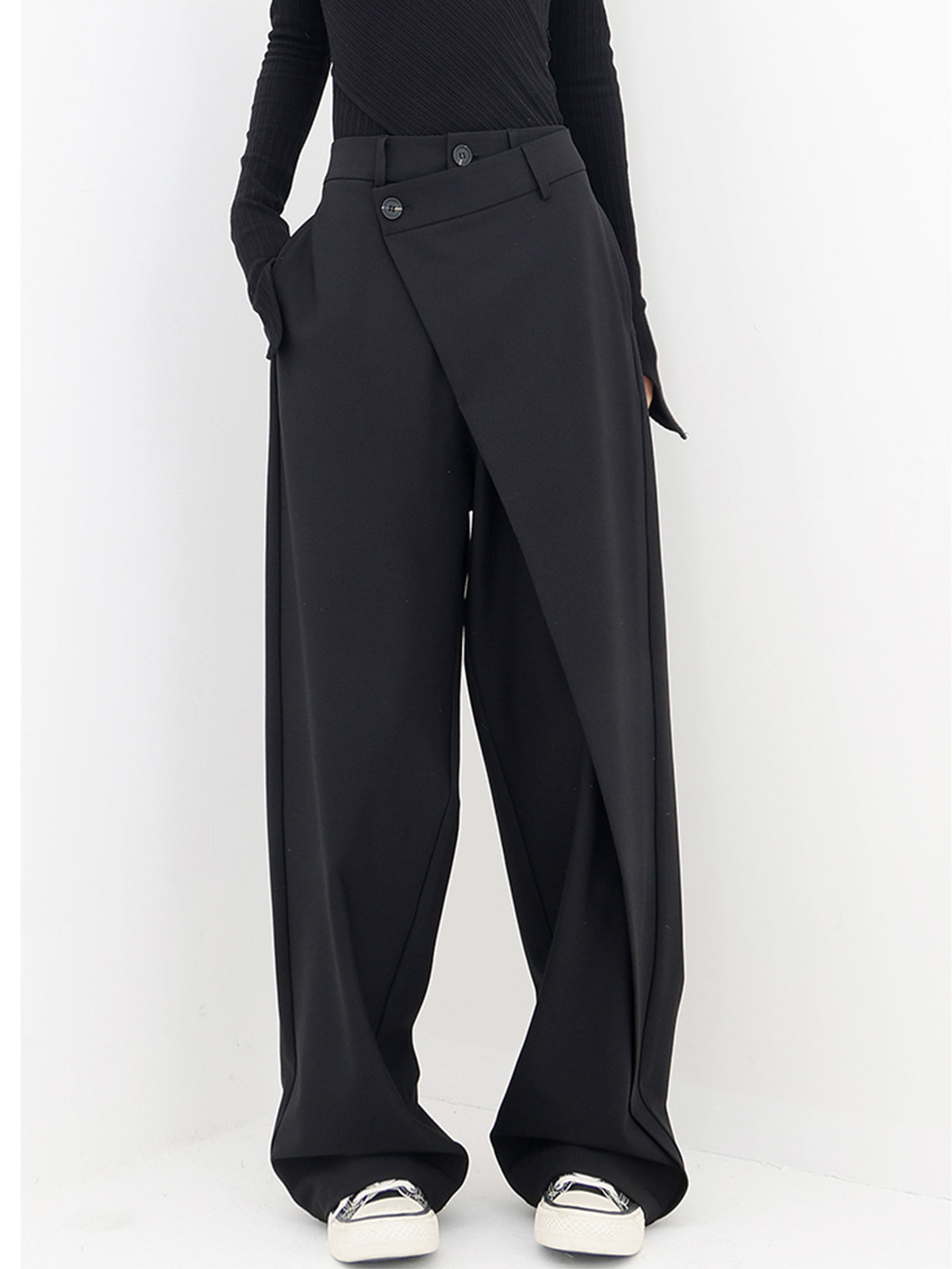 Pantalón Sastre Arlet negro - silueta completa