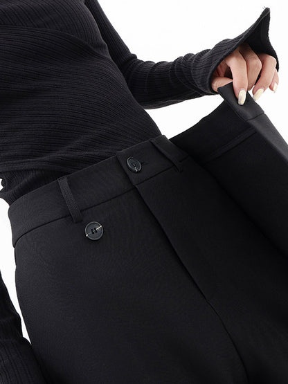Pantalón Sastre Arlet negro - detalle del cierre delantero