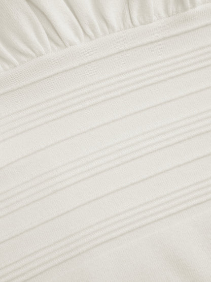 Vestido Midi de Punto Elara blanco - vista posterior
