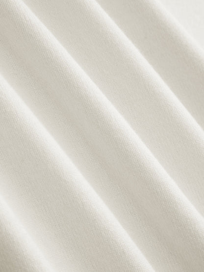 Vestido Midi de Punto Elara blanco - detalle del tejido