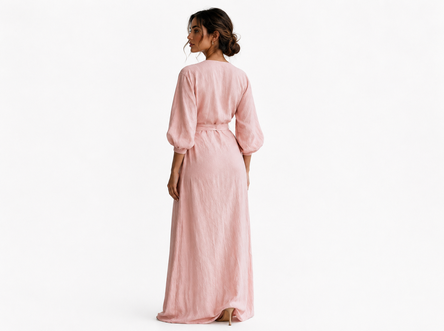 Vestido Maxi Alba rosa - vista trasera