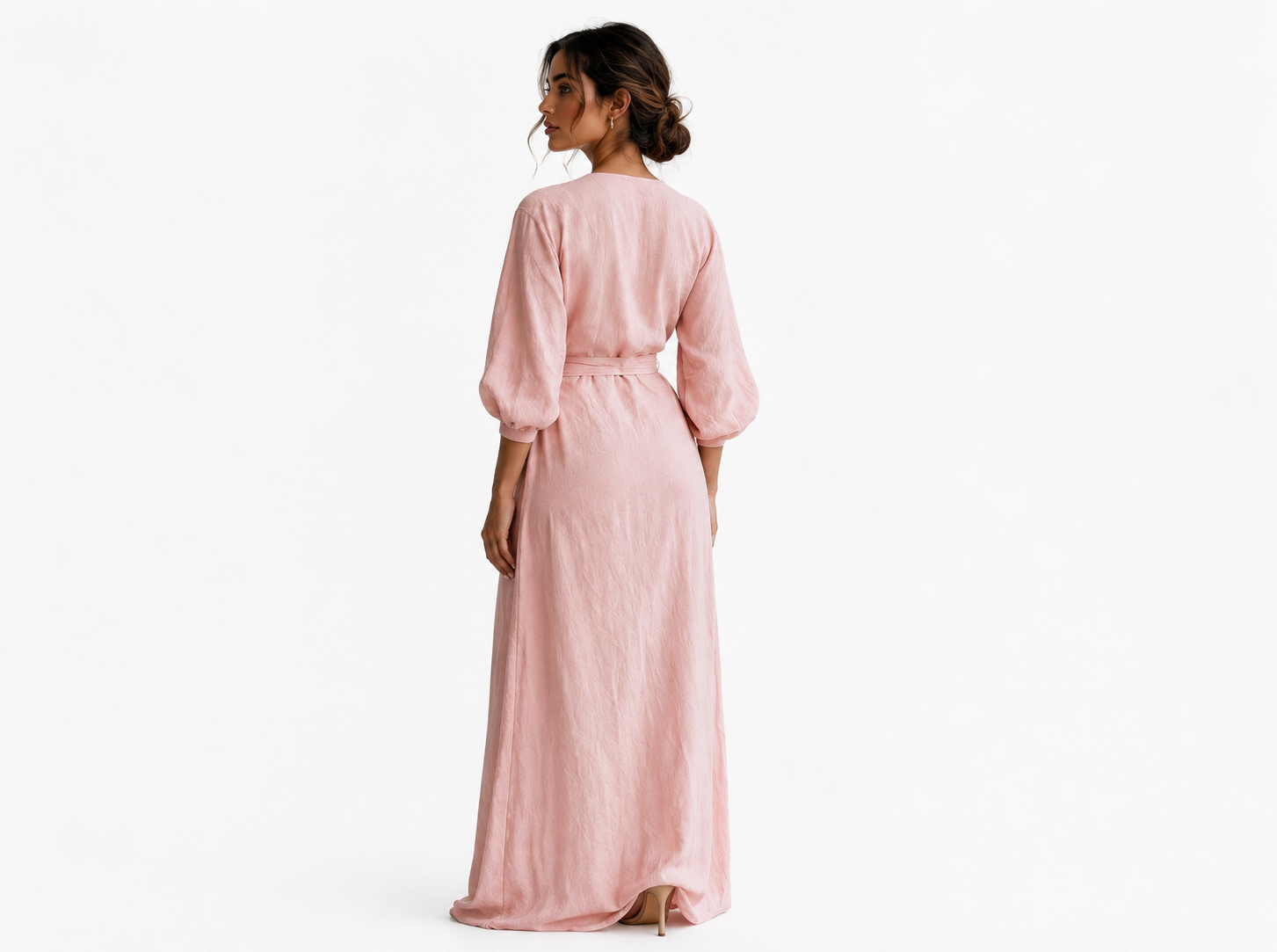 Vestido Maxi Alba rosa - vista trasera