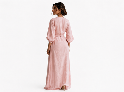 Vestido Maxi Alba rosa - vista trasera