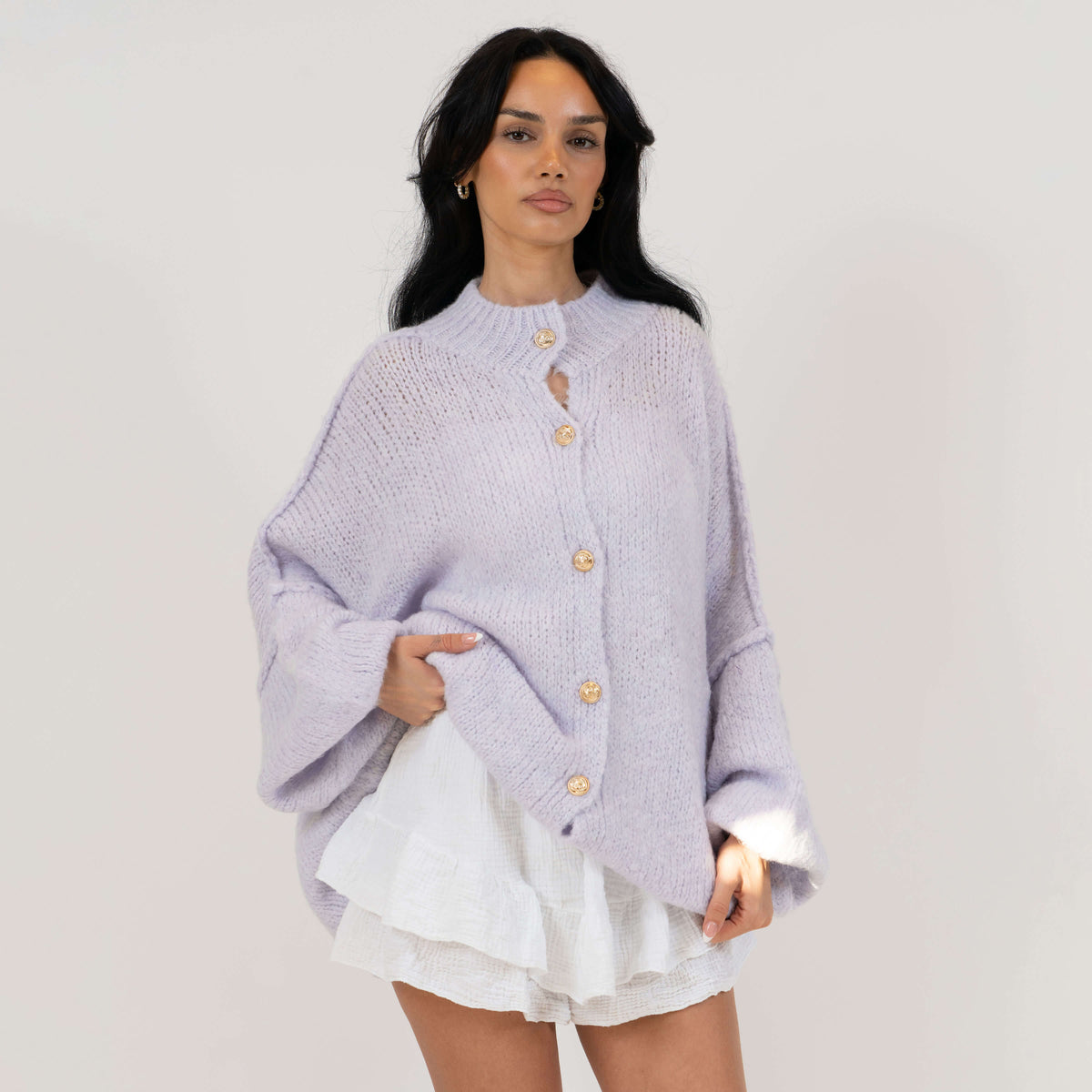 Cárdigan Oversize Amalia - Lila
