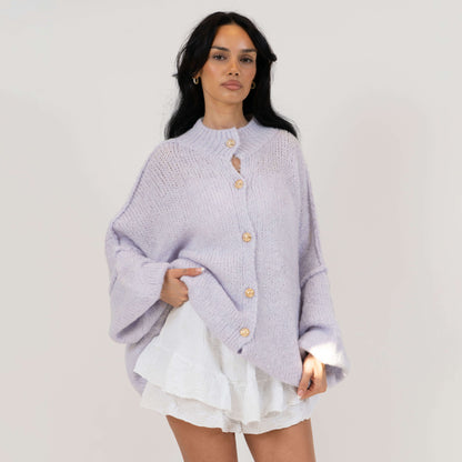 Cárdigan Oversize Amalia - Lila