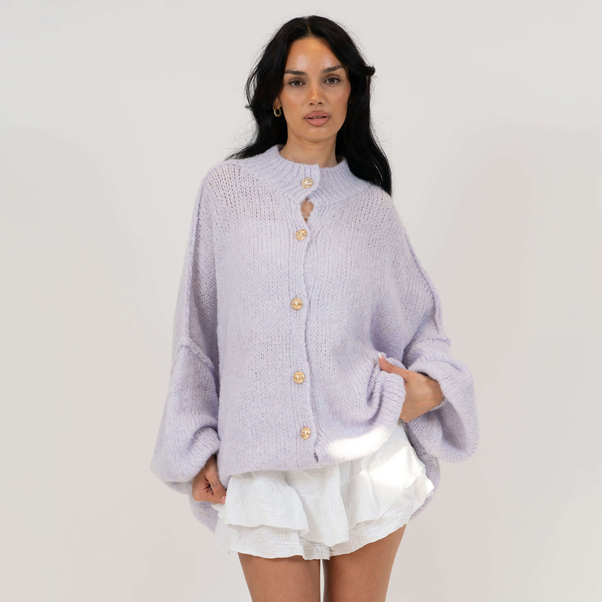 Cárdigan Oversize Amalia - Lila