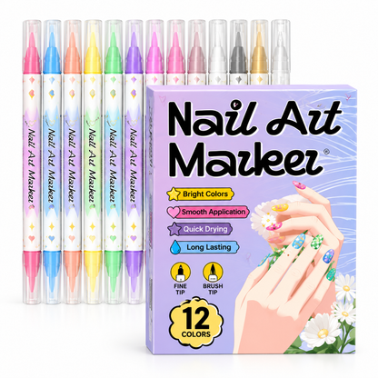 Rotuladores Nail Art de Doble Punta | 12 o 24 Colores