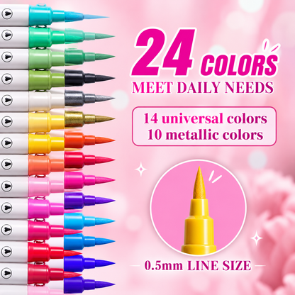 Rotuladores Nail Art de Doble Punta | 12 o 24 Colores