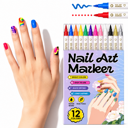 Rotuladores Nail Art de Doble Punta | 12 o 24 Colores