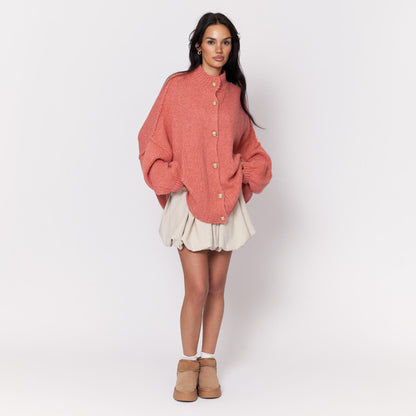 Cárdigan Oversize Amalia - Albaricoque oscuro