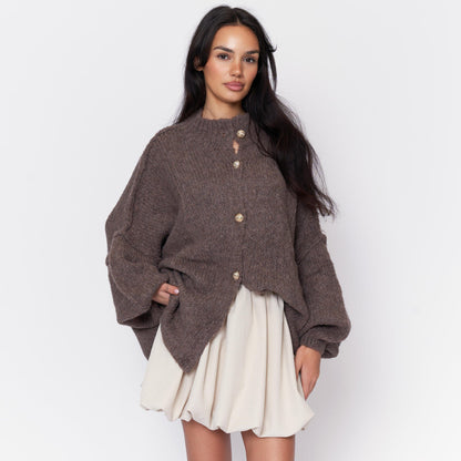 Cárdigan Oversize Amalia - Marrón