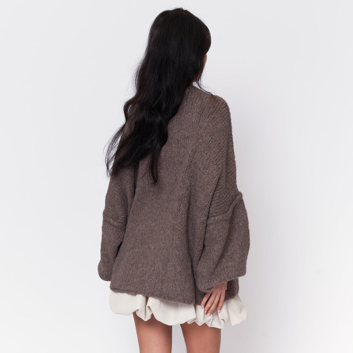 Cárdigan Oversize Amalia - Marrón