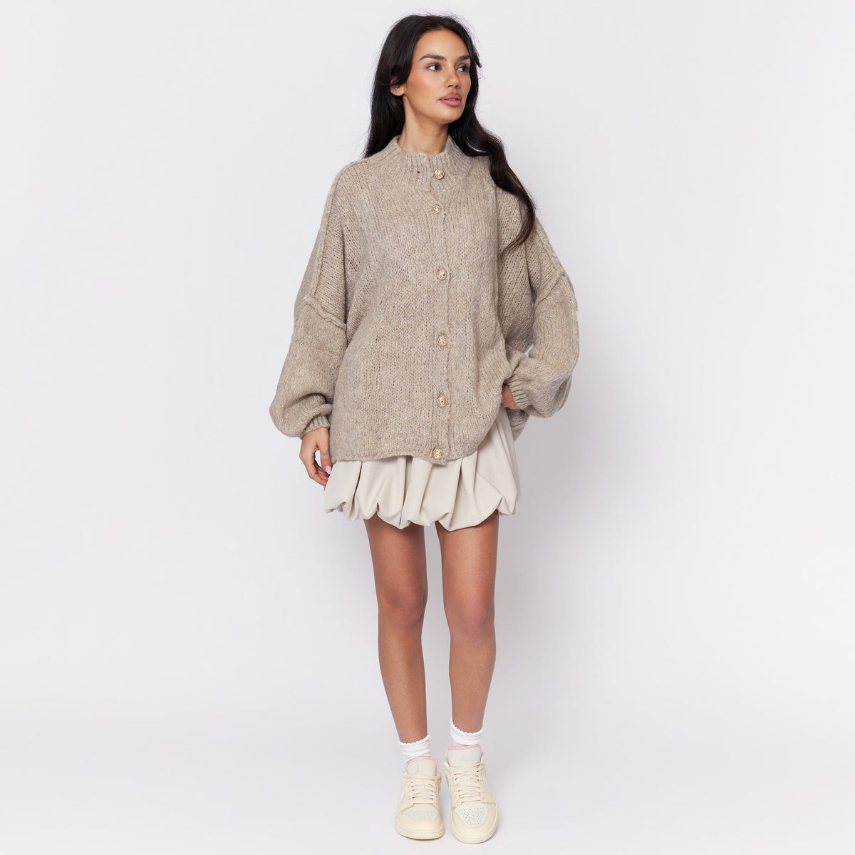 Cárdigan Oversize Amalia - Beige