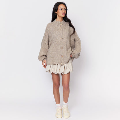Cárdigan Oversize Amalia - Beige