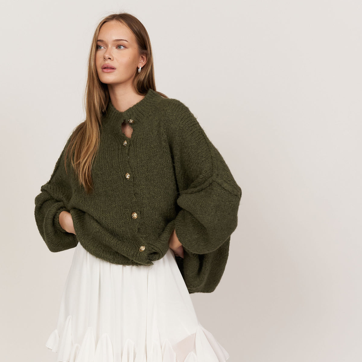 Cárdigan Oversize Amalia - Caqui