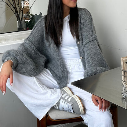 Cárdigan Oversize Amalia - Gris