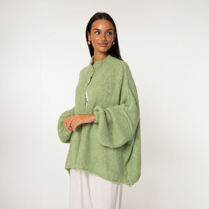 Cárdigan Oversize Amalia - Verde kiwi