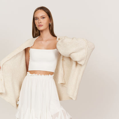 Cárdigan Oversize Amalia - Crema